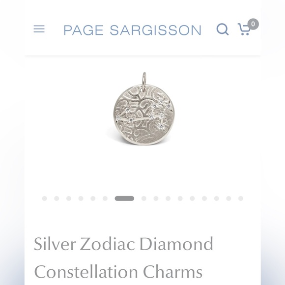 Page Sargisson LEO star diamond constellation zodiac sign Charm Sterling - Picture 8 of 8